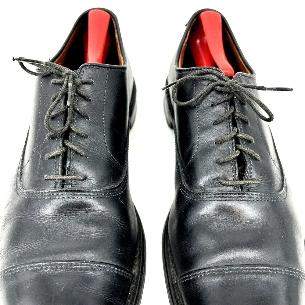 Mens 11.5‎ B Allen Edmonds Park Avenue Black Cap Toe Oxford Dress Shoes USA